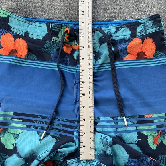 O’Neill Hyperfreak Mens Board Shorts Swim Trunks Surfing Blue Floral Size 29 - Picture 10 of 16